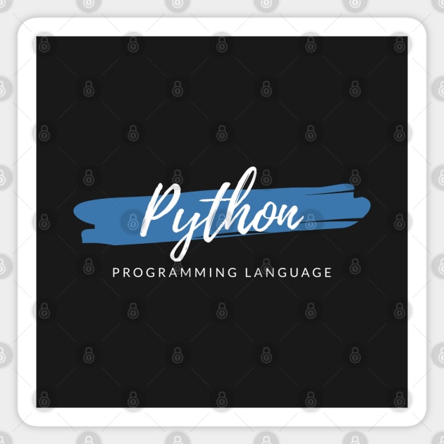 Python Programming Language Paint Smear Sticker by codewearIO